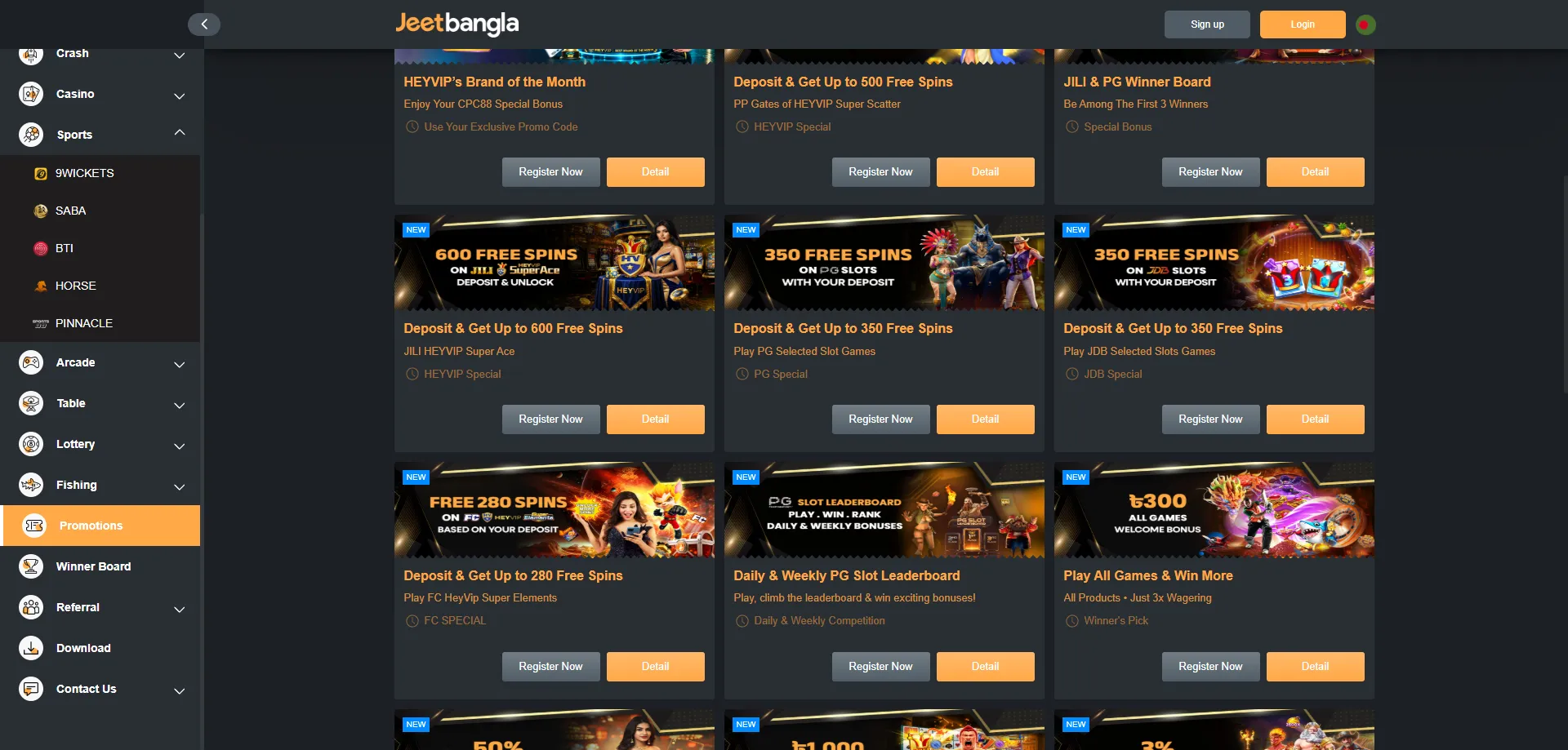 Jeetbangla casino welcome bonus and freebet offers for cricket betting